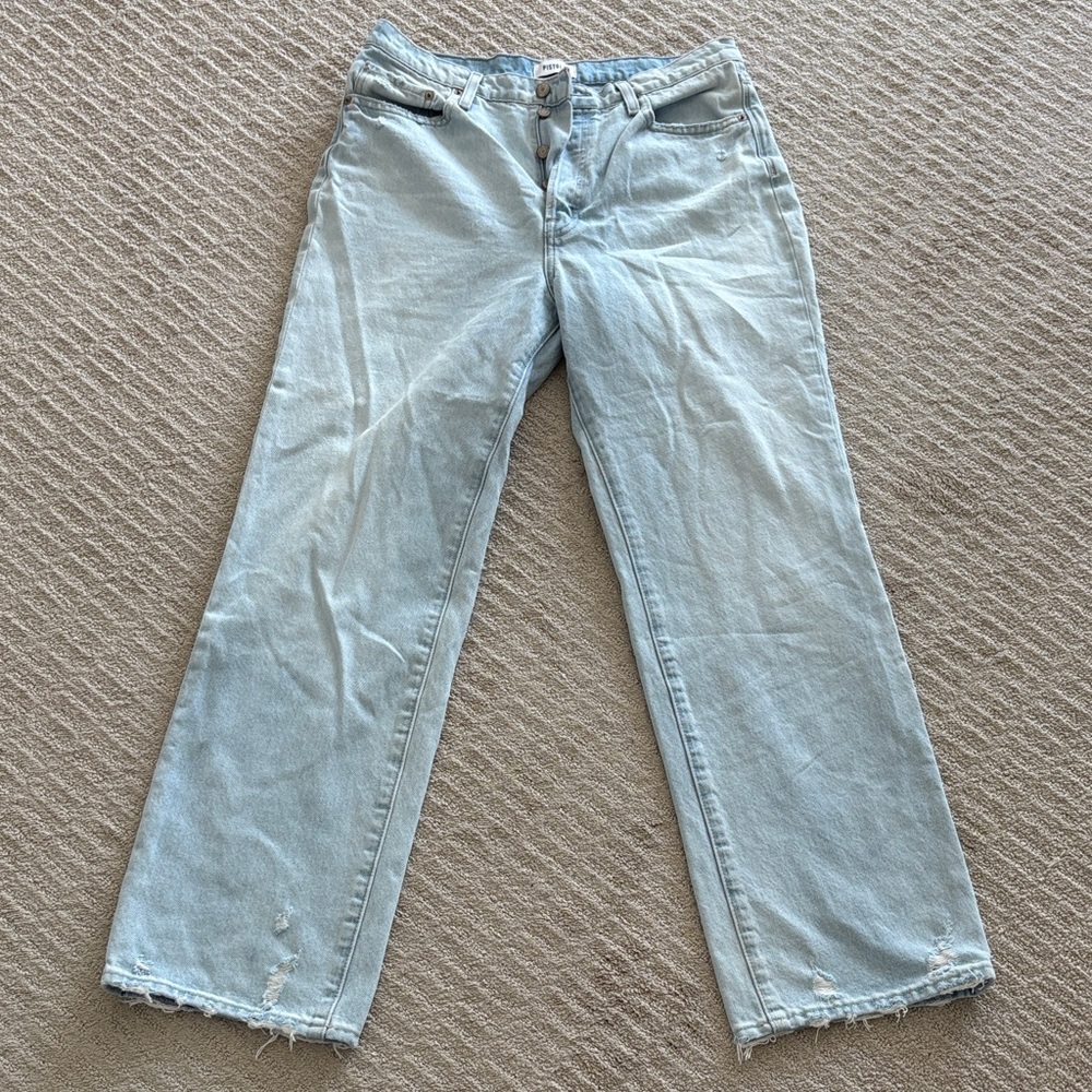 Pistola Light Wash high rise relaxed jeans